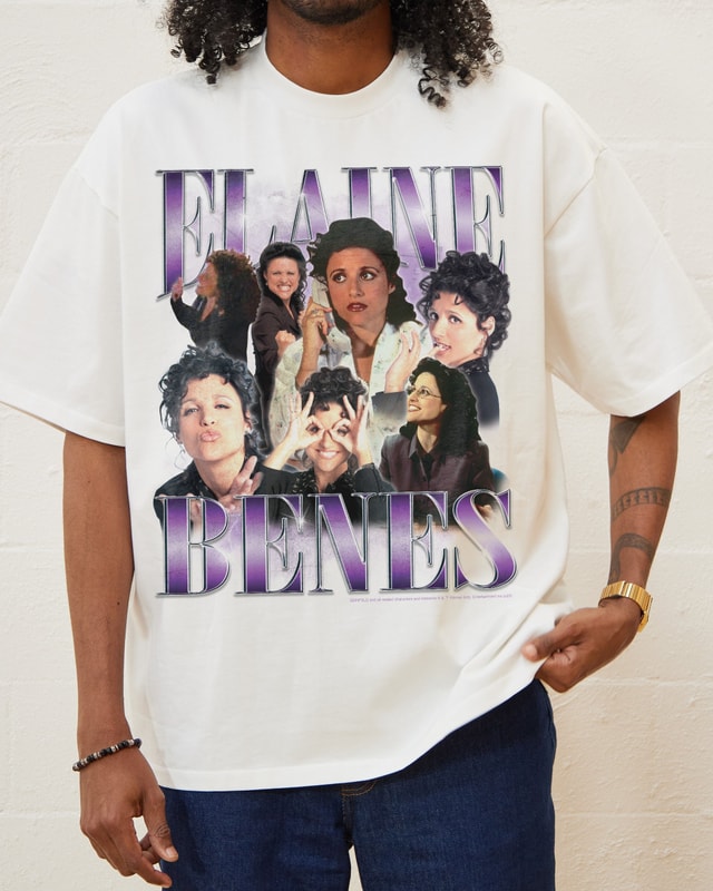 Vintage Elaine Oversized Graphic Tee Seinfeld Collab Unisex 90s Boxy Fit