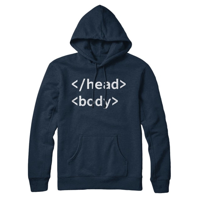 Html Head Body Hoodie - Unisex Cotton Polyester Pullover with Kangaroo Pocket