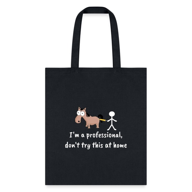 Don't Try This at Home Funny Graphic Tote Bag