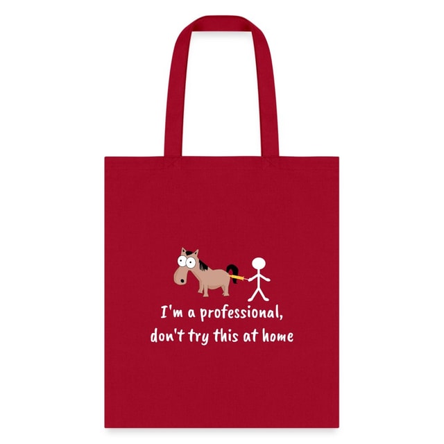 Don't Try This at Home Funny Graphic Tote Bag