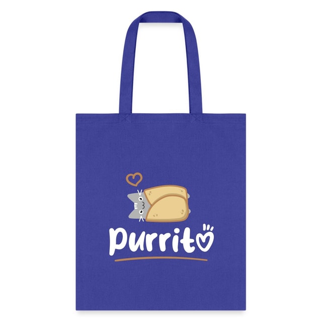 Purritto Cotton Tote Bag - Veterinary Medicine Designs for Vet Techs Students Staff