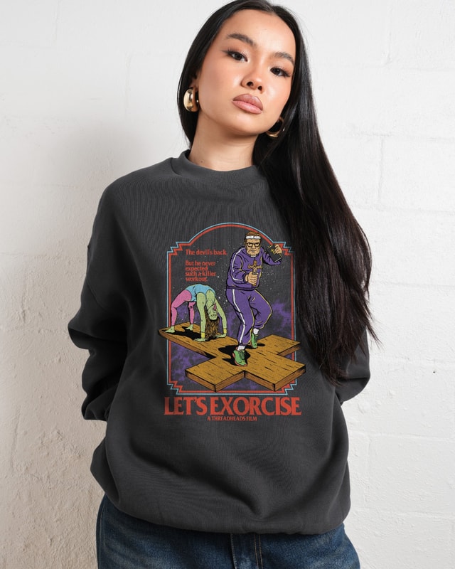Let's Exorcise Unisex Graphic Sweatshirt - Threadheads 340gsm Cotton-Poly Blend