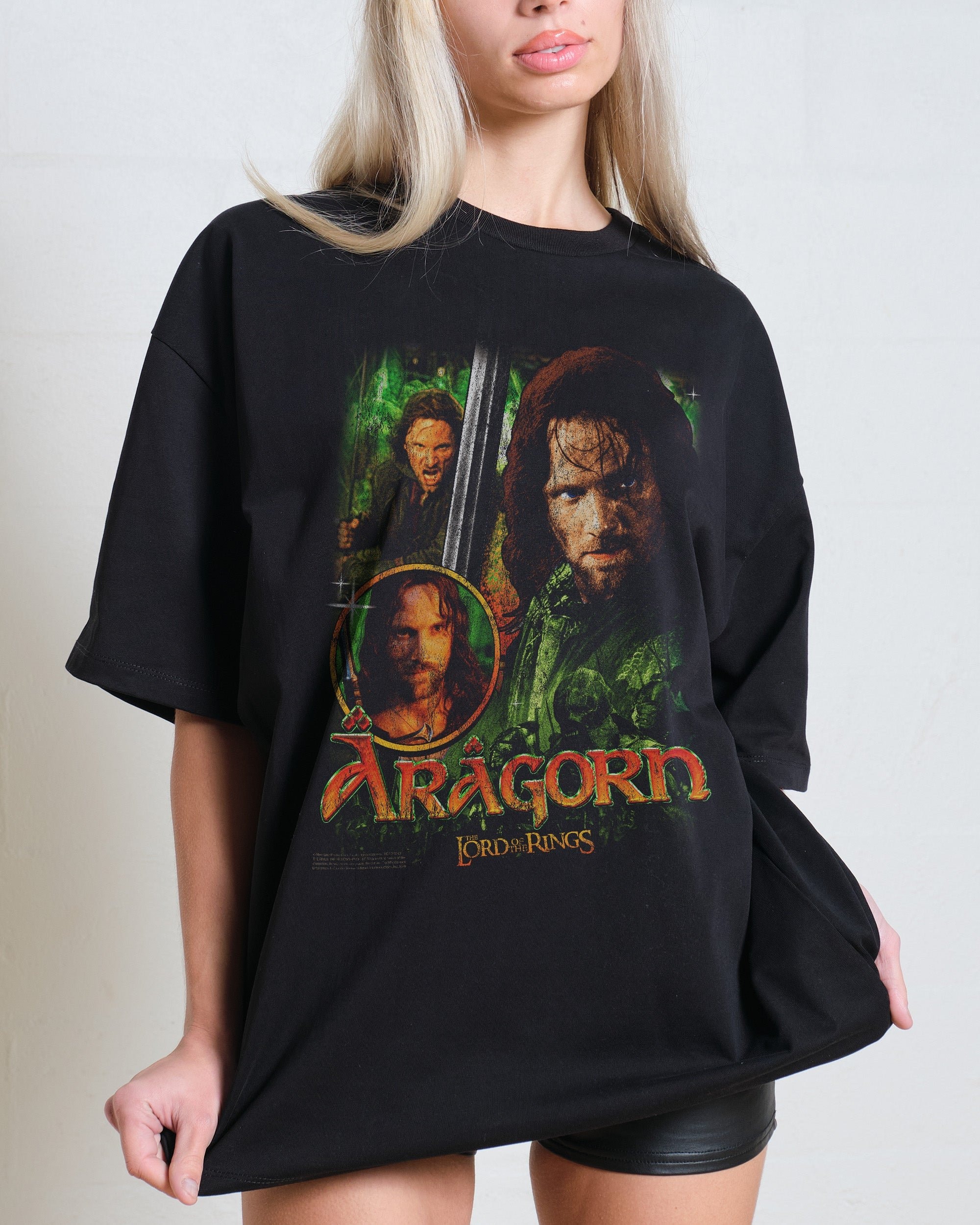 Vintage Aragorn Oversized T-Shirt - Lord of the Rings Graphic Tee Unisex 100% Combed Cotton