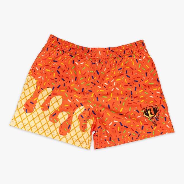 Ice Cream Shorts - Tangerine Mesh Baseball Shorts