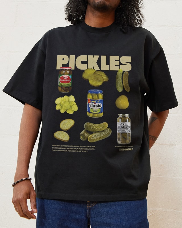 Pickles Oversized Graphic Tee - Threadheads Unisex 90s Boxy Fit 100% Combed Cotton