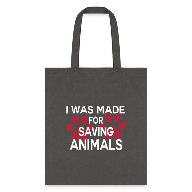 Veterinary I Was Made for Saving Animals Cotton Tote Bag - Durable Canvas 15x16