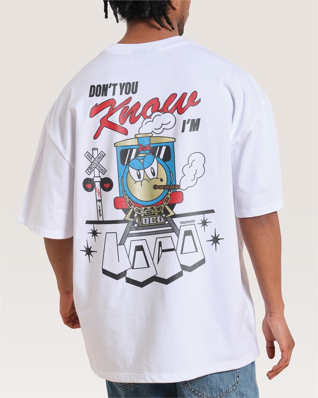 Loco Oversized Tee by Threadheads - Premium 100% Combed Cotton Graphic T-Shirt Unisex