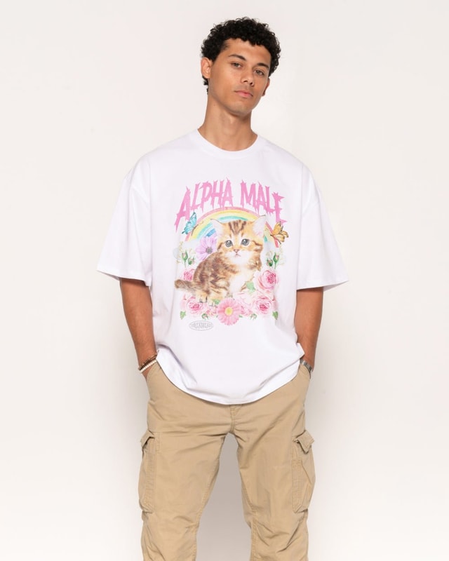 Alpha Male Oversized Graphic Tee Unisex 90s Boxy Fit 100% Combed Cotton