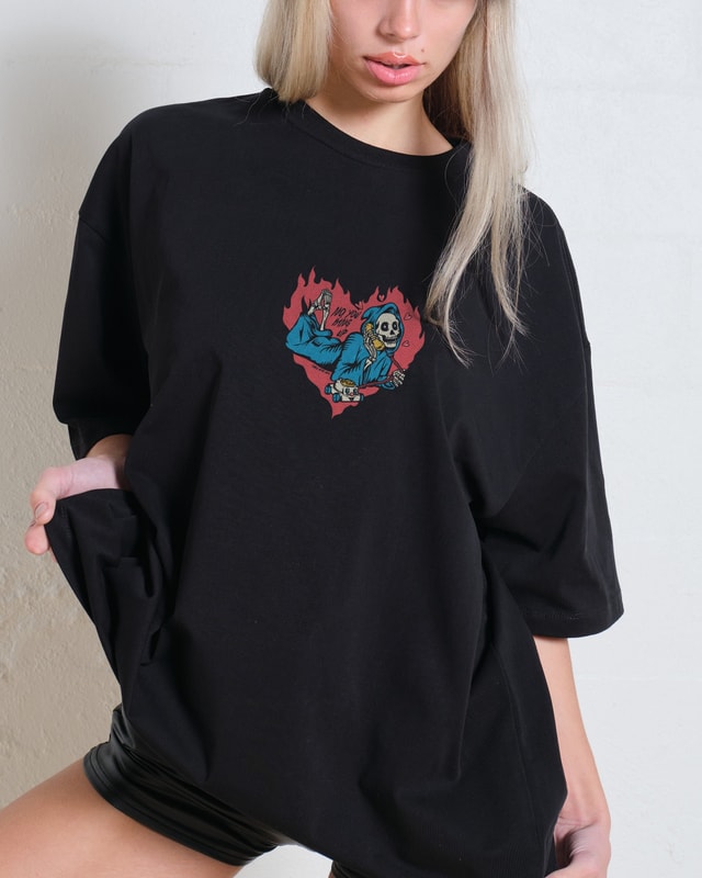 No You Hang Up Oversized Graphic Tee Unisex 90s Boxy Fit 100% Combed Cotton