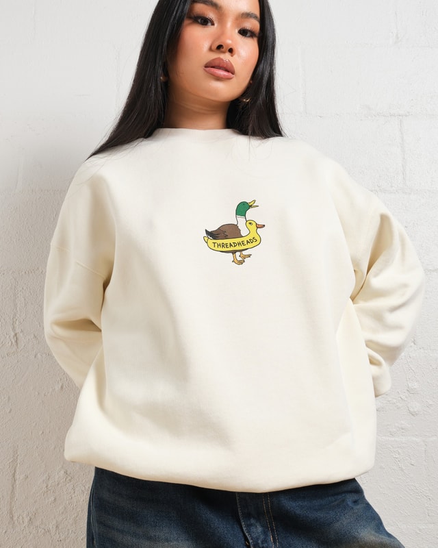 Duck Floatie Unisex Sweatshirt - Premium 340gsm Cotton-Polyester Graphic Print
