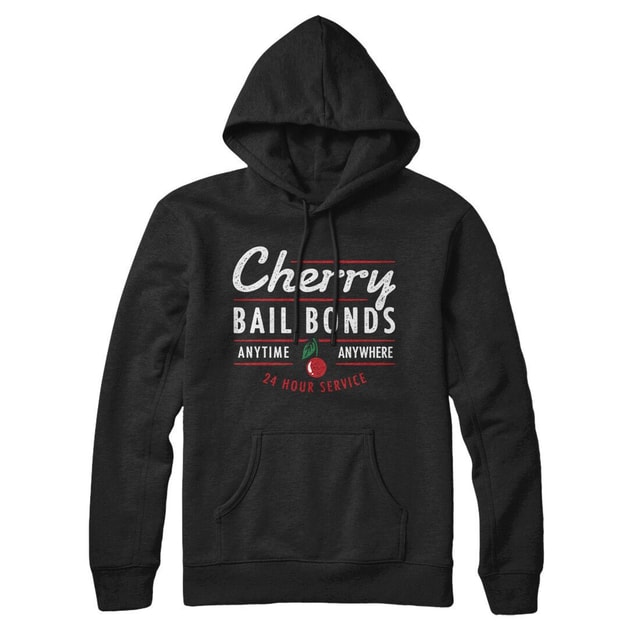 Cherry Bail Bonds Pullover Hoodie - Unisex Cotton Polyester with Kangaroo Pocket
