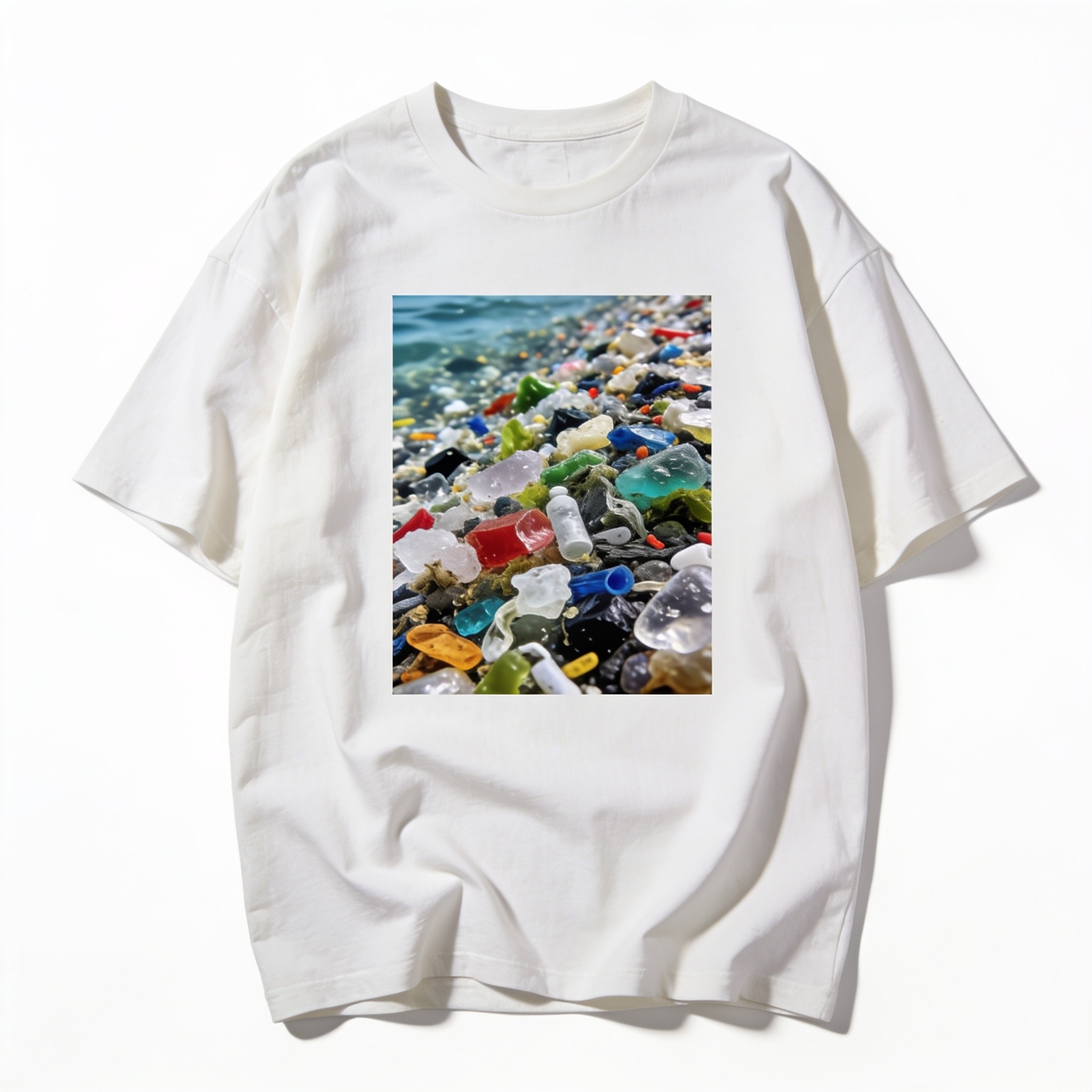 Tried Microplastics Oversized Graphic Tee Unisex 100% Combed Cotton 275gsm