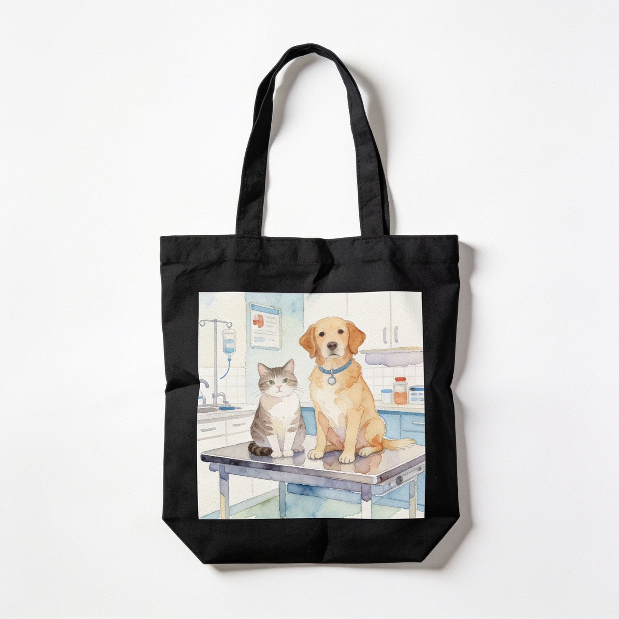 I'm a Vet Tech I Can't Fix Crazy But I Can Sedate It Eco-Friendly Cotton Tote Bag 10x15x20 One Size
