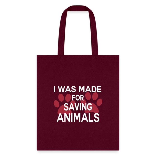Veterinary I Was Made for Saving Animals Cotton Tote Bag - Durable Canvas 15x16
