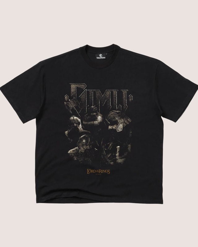 Gimli Oversized Graphic Tee - Lord of the Rings Official Collab Unisex 100% Combed Cotton