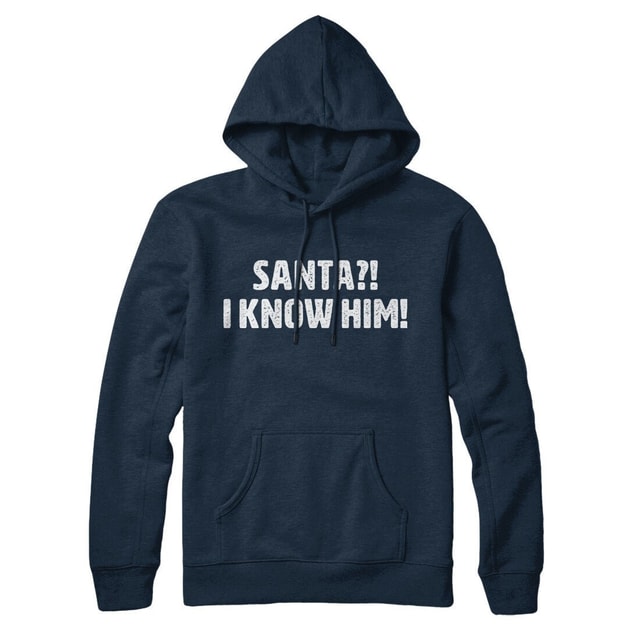 Santa I!? Know Him!! Unisex Pullover Hoodie - Cotton Polyester Blend