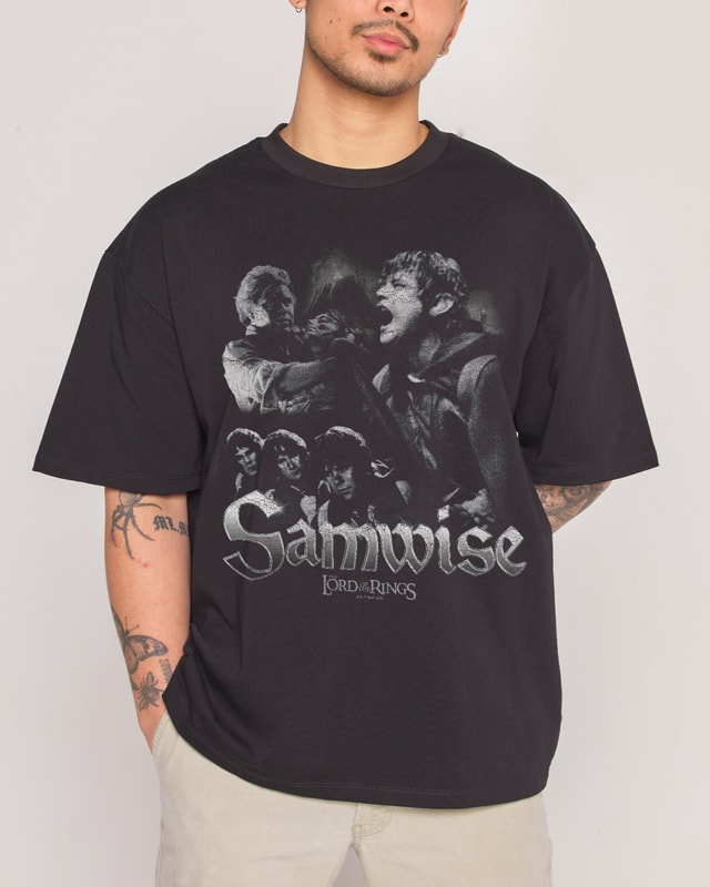 Samwise Oversized Graphic Tee - Lord of the Rings Collab, Heavyweight 100% Combed Cotton Unisex