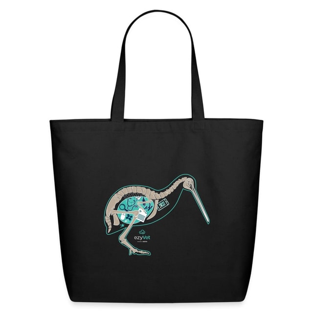 ezyVet Kiwi Eco-Friendly Cotton Tote Bag - One Size 16x19x9.8 inches