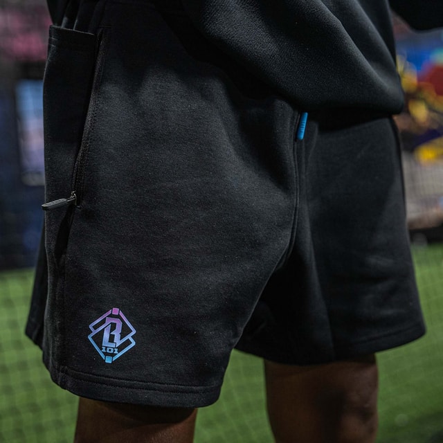 Diamond Relaxed Fit Sweatshorts Black/Cotton Candy Men's Athletic Shorts