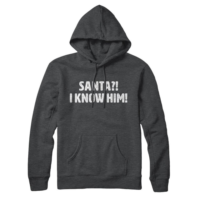 Santa I!? Know Him!! Unisex Pullover Hoodie - Cotton Polyester Blend