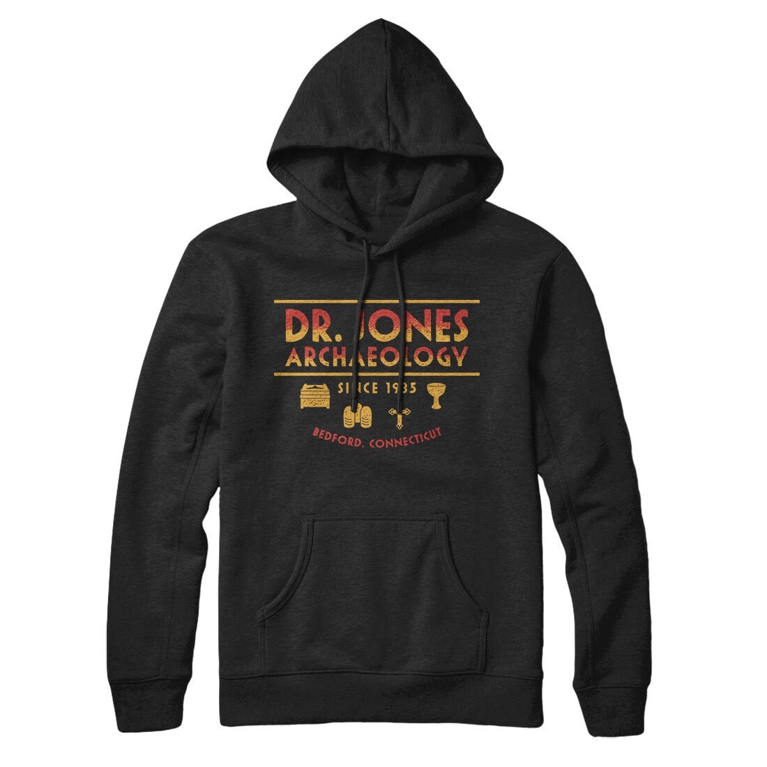 Dr. Jones Archaeology Hoodie - Unisex Cotton Polyester Pullover with Kangaroo Pocket