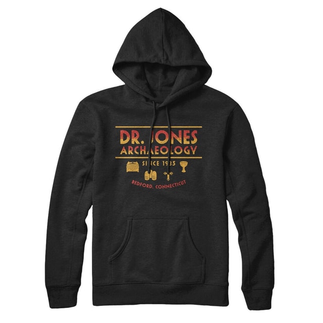 Dr. Jones Archaeology Hoodie - Unisex Cotton Polyester Pullover with Kangaroo Pocket